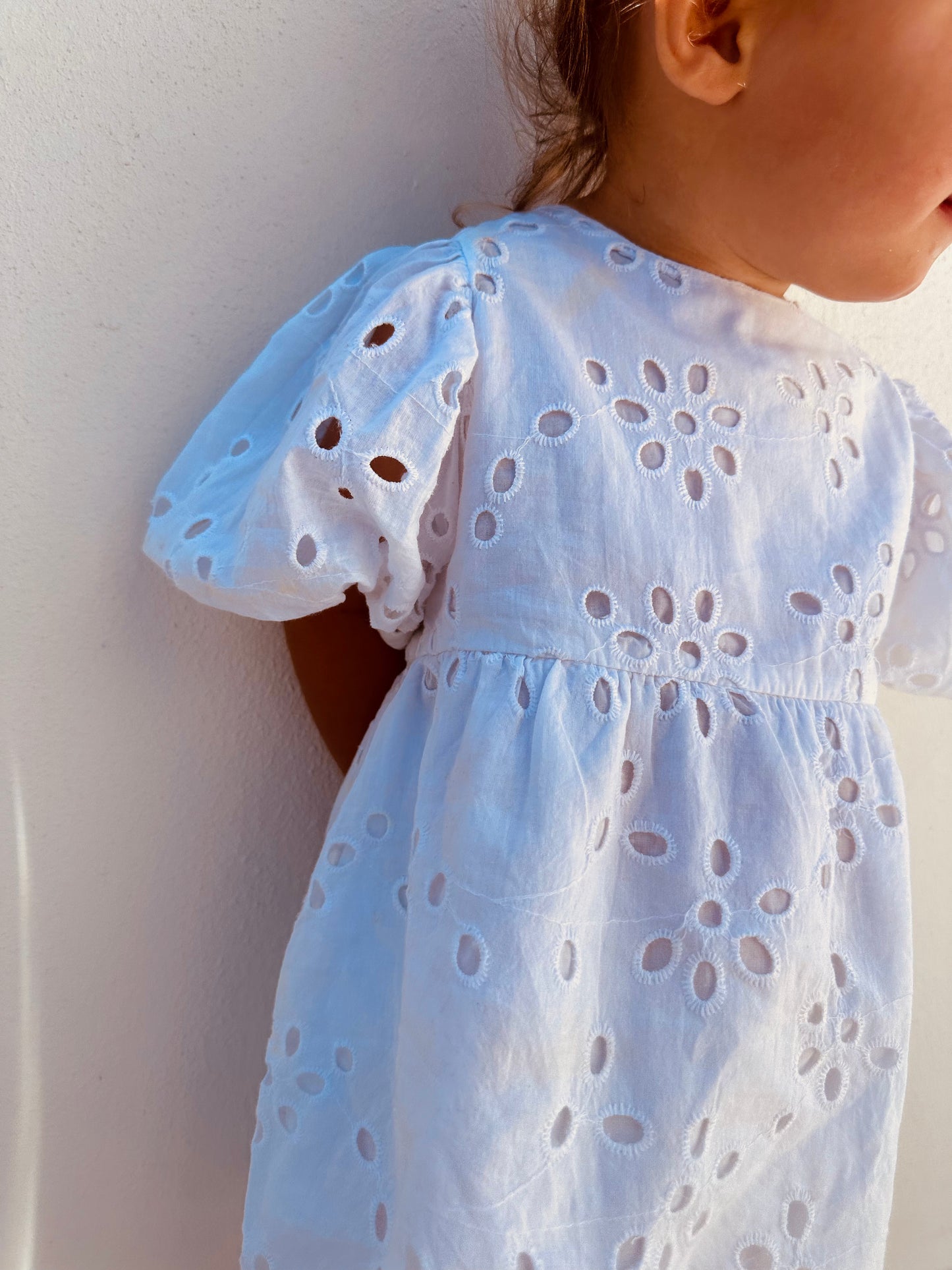 Anglaise Puff Sleeve Dress